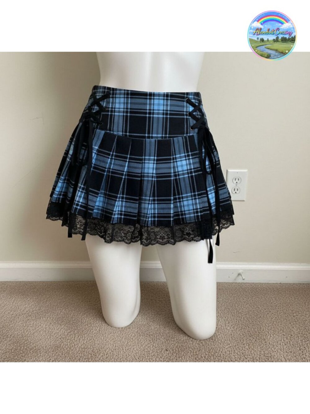 Women's Gothic Pleated Mini Skirt High Waist A-Line Punk Party Cosplay
